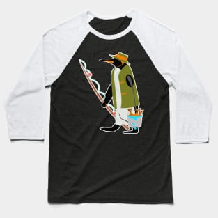 Penguin Fisherman Baseball T-Shirt